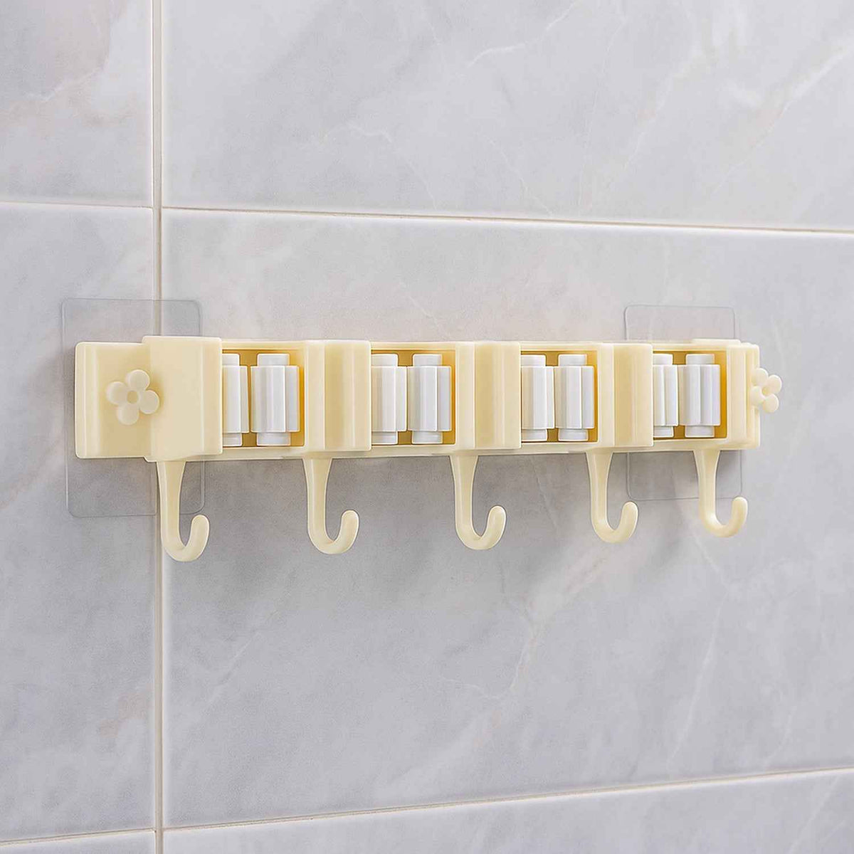 Broom & Mop Holder – Self-Adhesive Wall-Mount Organizer