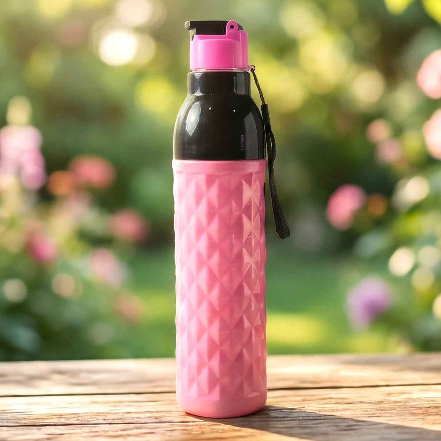 1000ML Leakproof Diamond Pattern Water Bottle – Stylish Grip