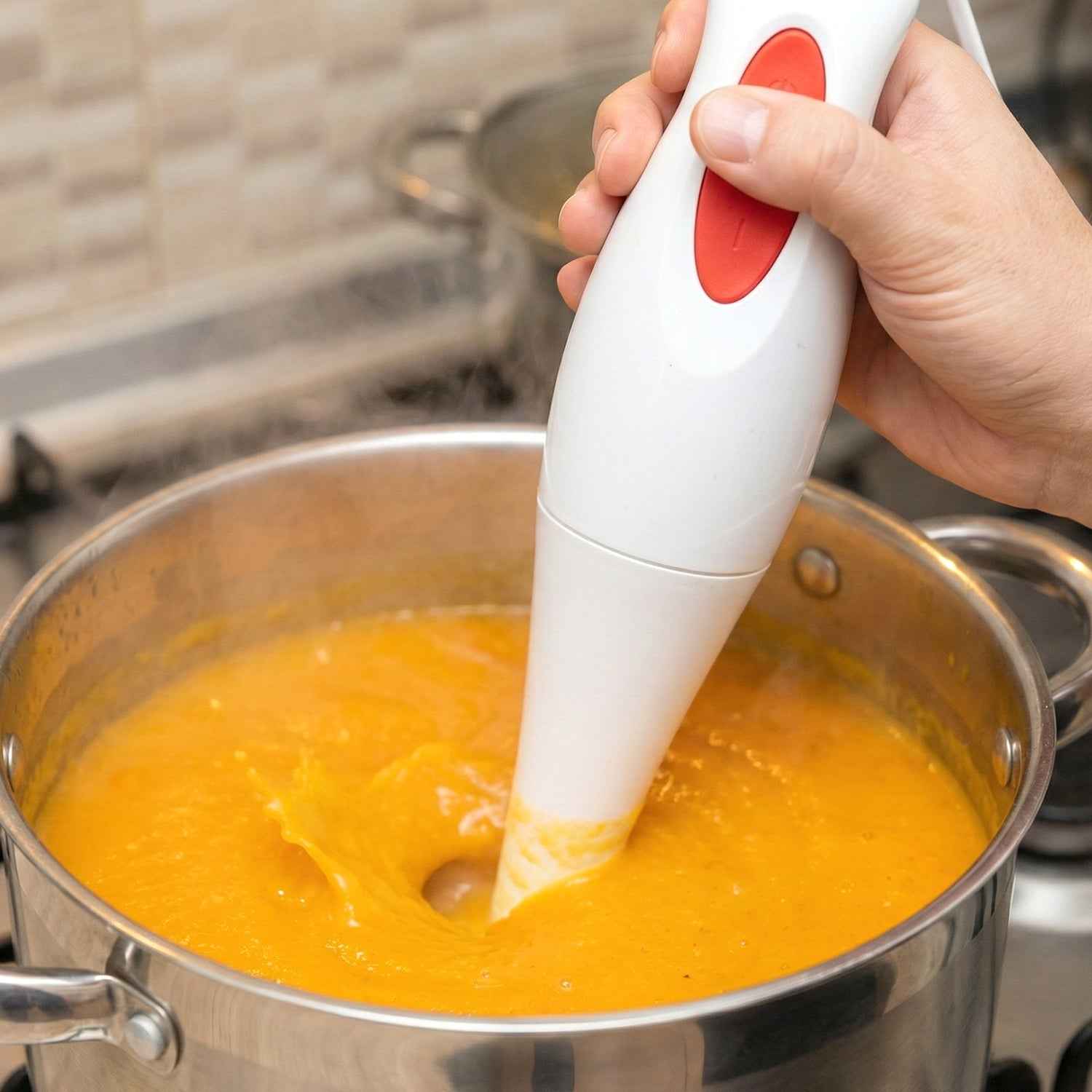 Electric Hand Blender Stick – Stainless Steel Blades & Powerful Motor