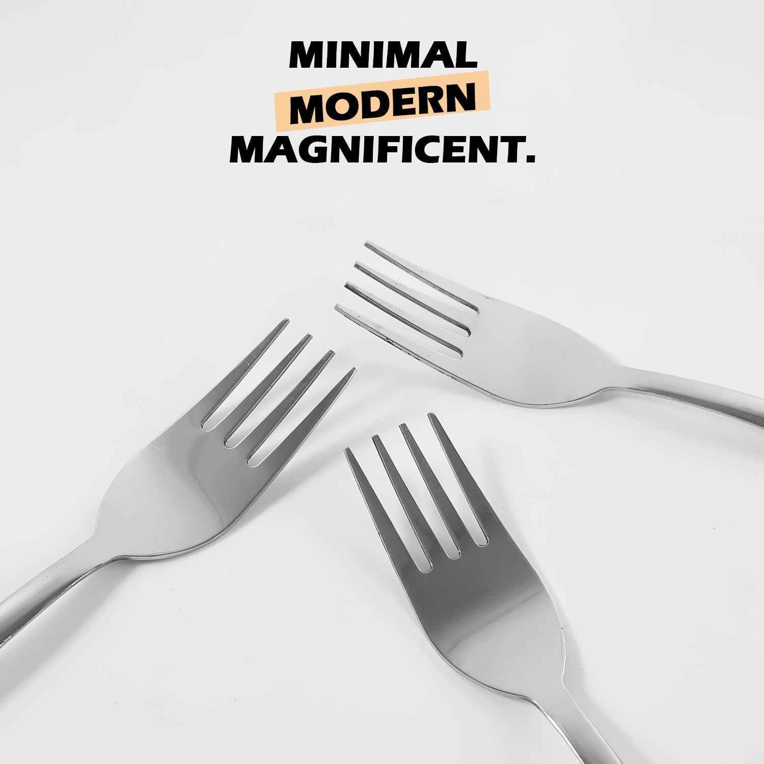 Stainless Steel Dinner Fork Set – 3 Pcs, Premium & Rust-Resistant