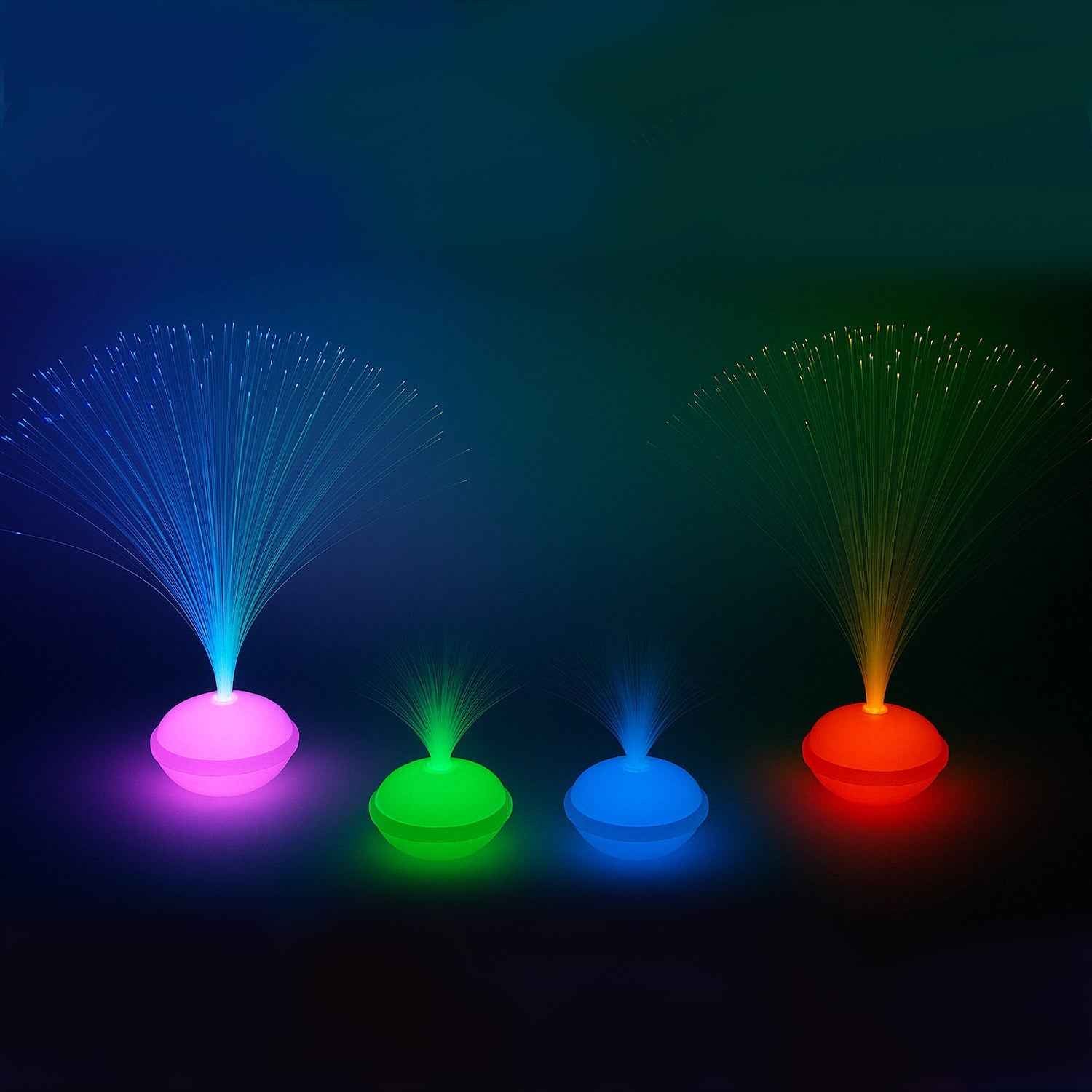 Fiber Optic LED Night Lamps Set – 12-Piece Color Changing Decor