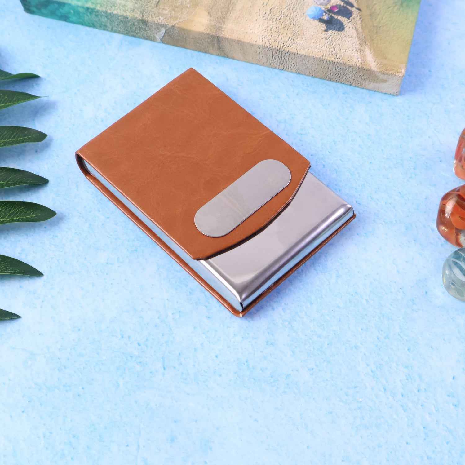 Business Card Holder – Premium Leather Finish with Steel Case