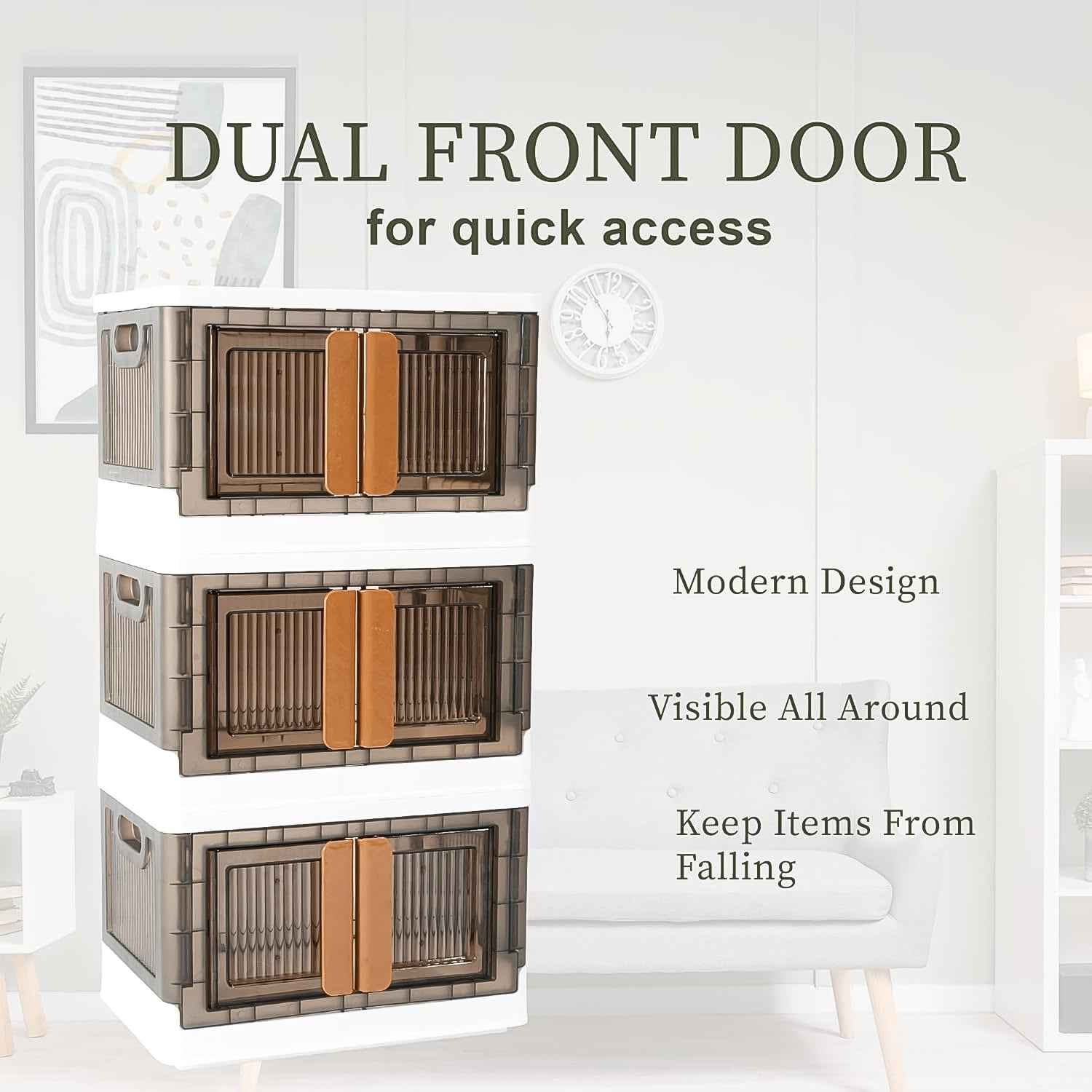 Plastic Folding Wardrobe Organizer – Portable Storage with Wheels