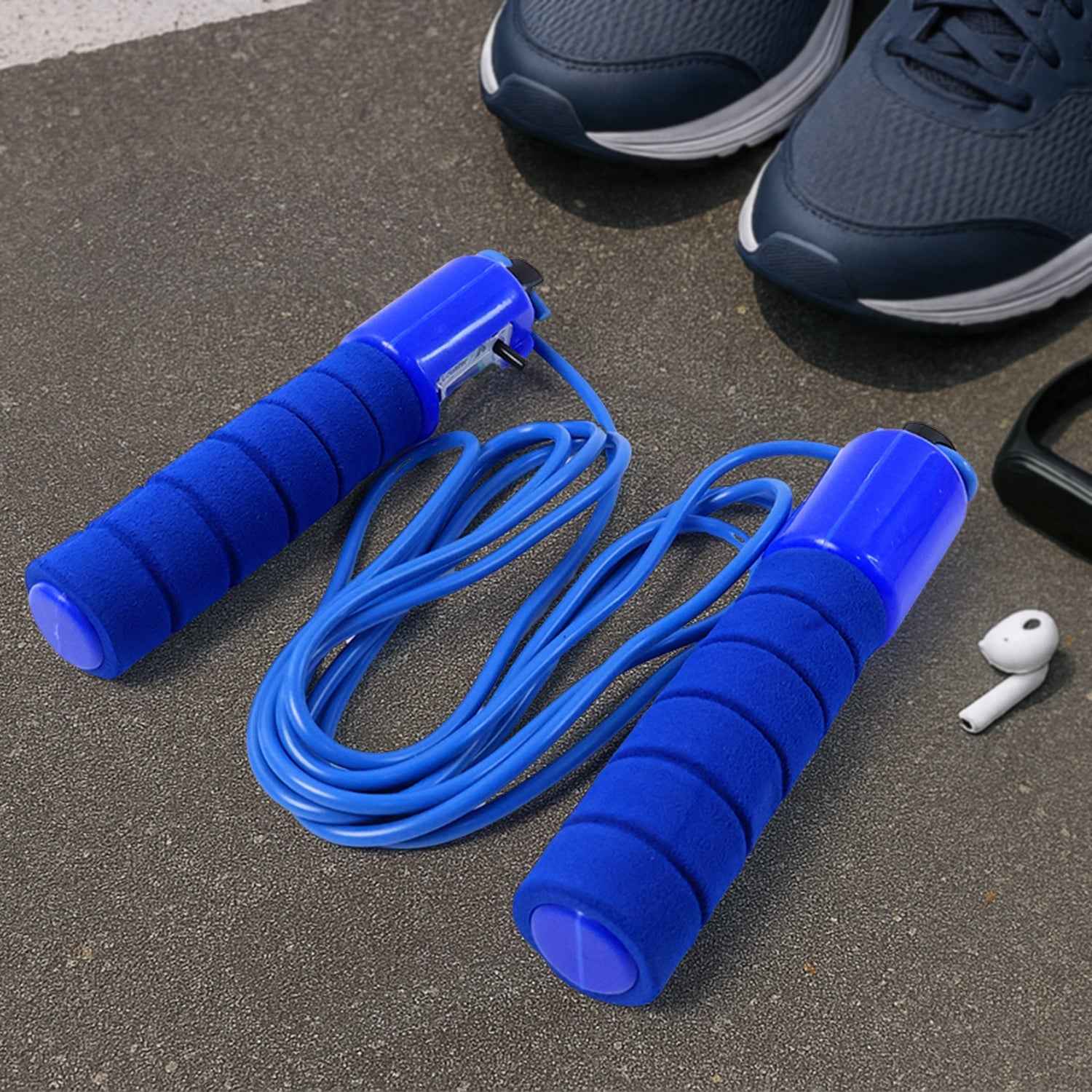 Digital Skipping Rope – Adjustable Length with Foam Grip & Jump Counter