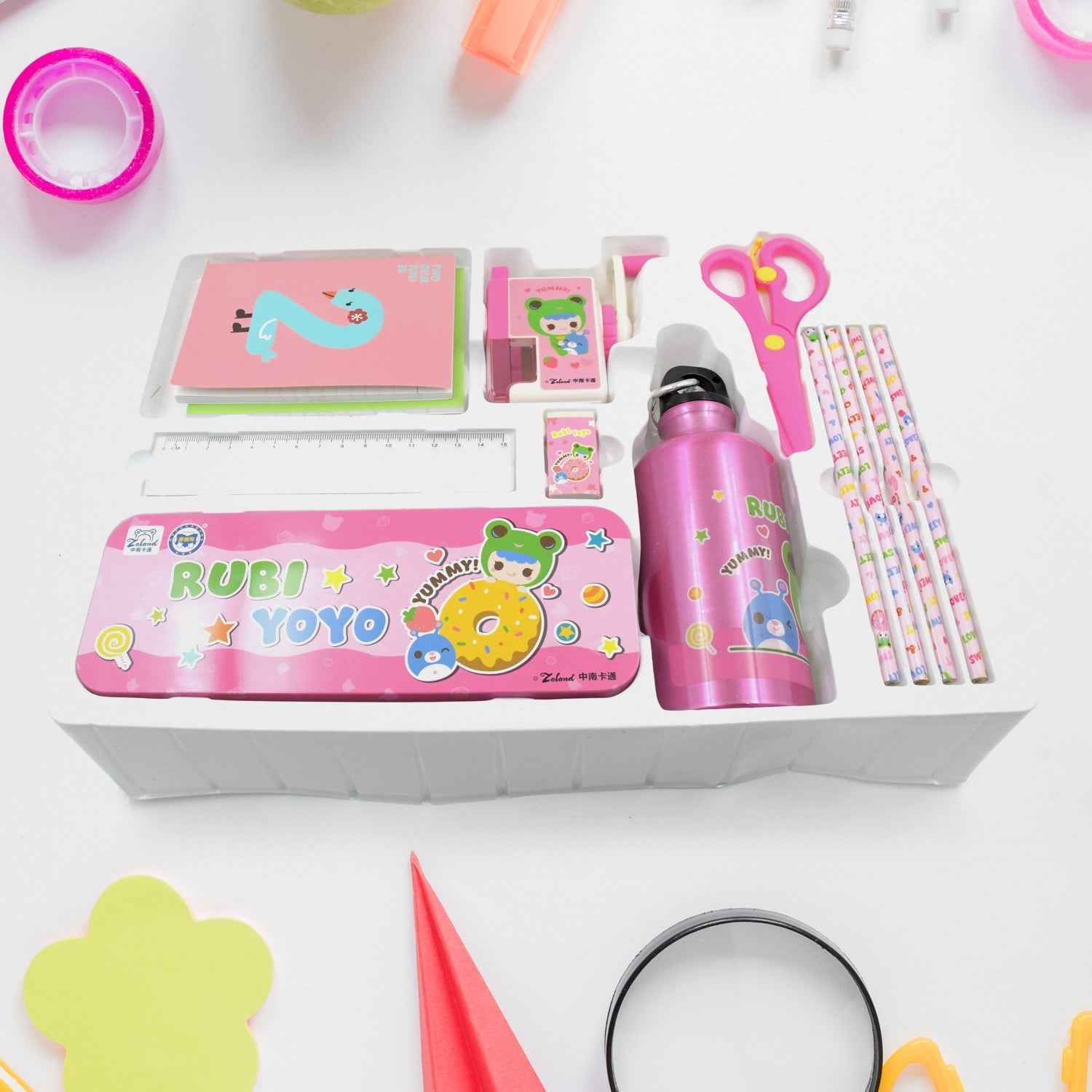 Kids Stationery Set – 12-Piece School Supplies Kit | Writezo