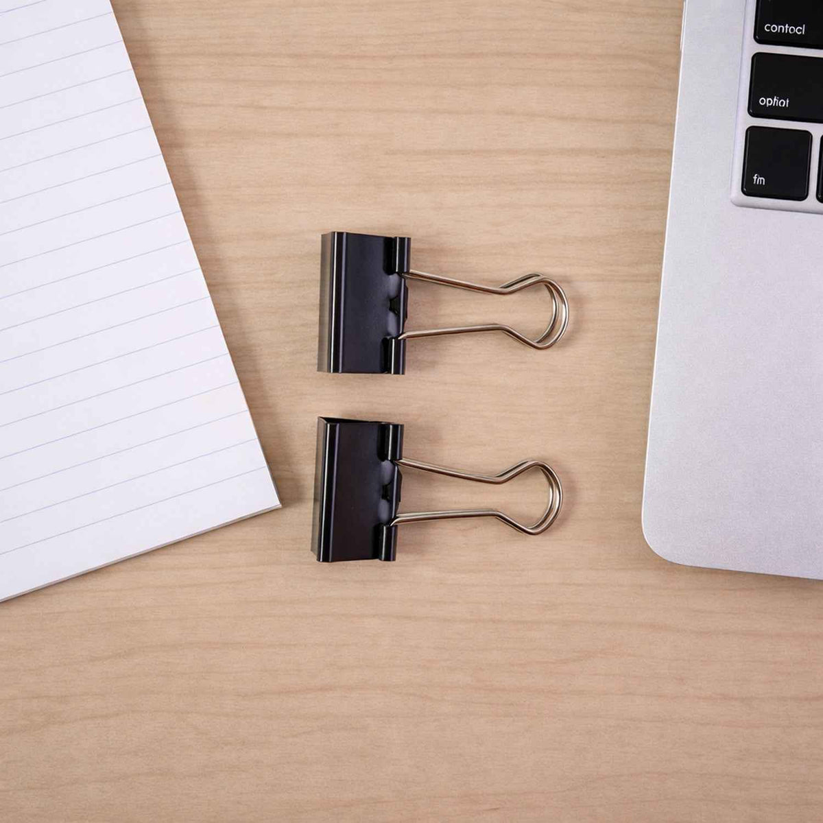 Binder Clip Paper Holder – Strong Metal Clips (2 Pc, 19mm)