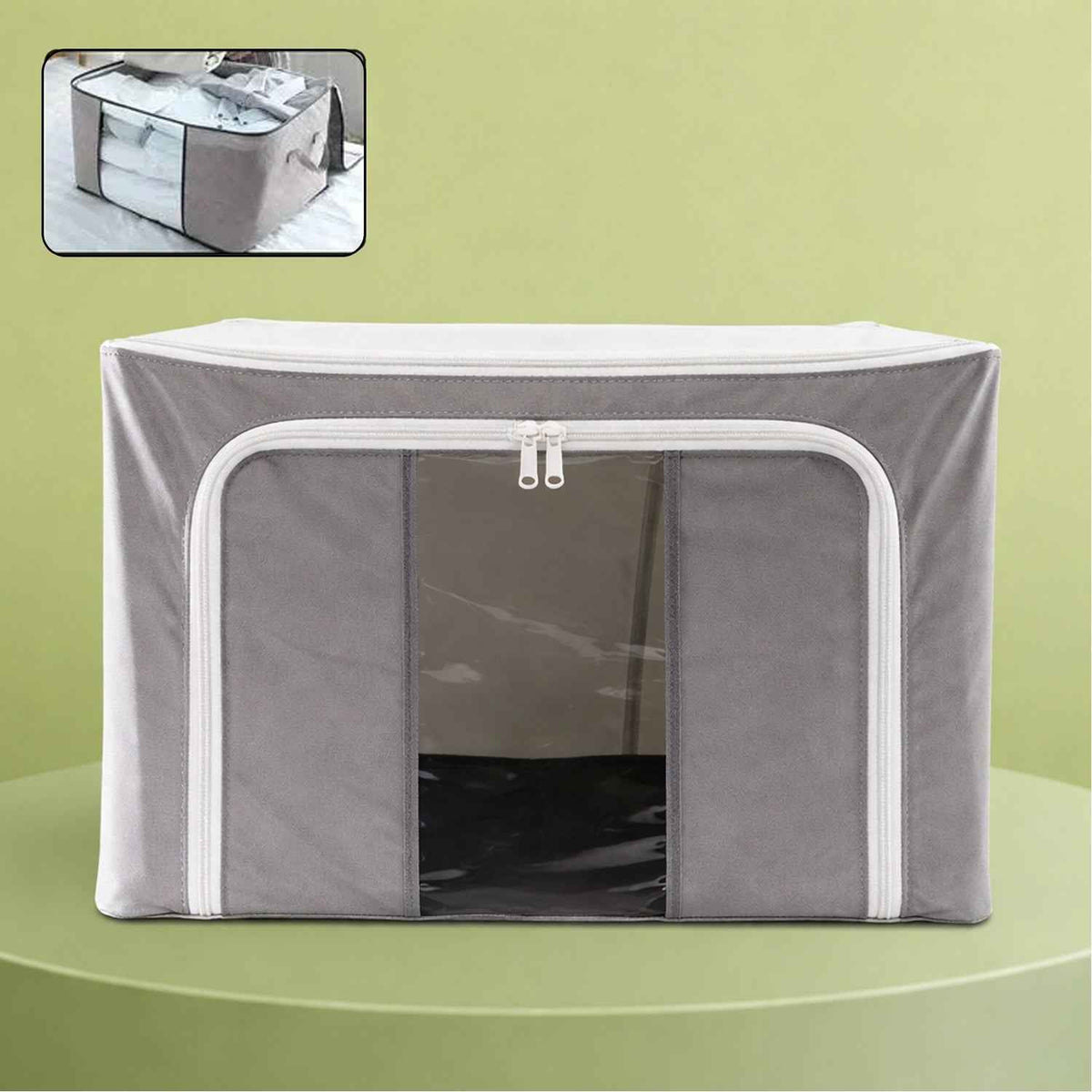Foldable Storage Bag – 66L Steel Frame Clothes Organizer | Organivo