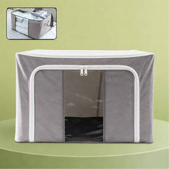 Foldable Storage Bag – 66L Steel Frame Clothes Organizer | Organivo