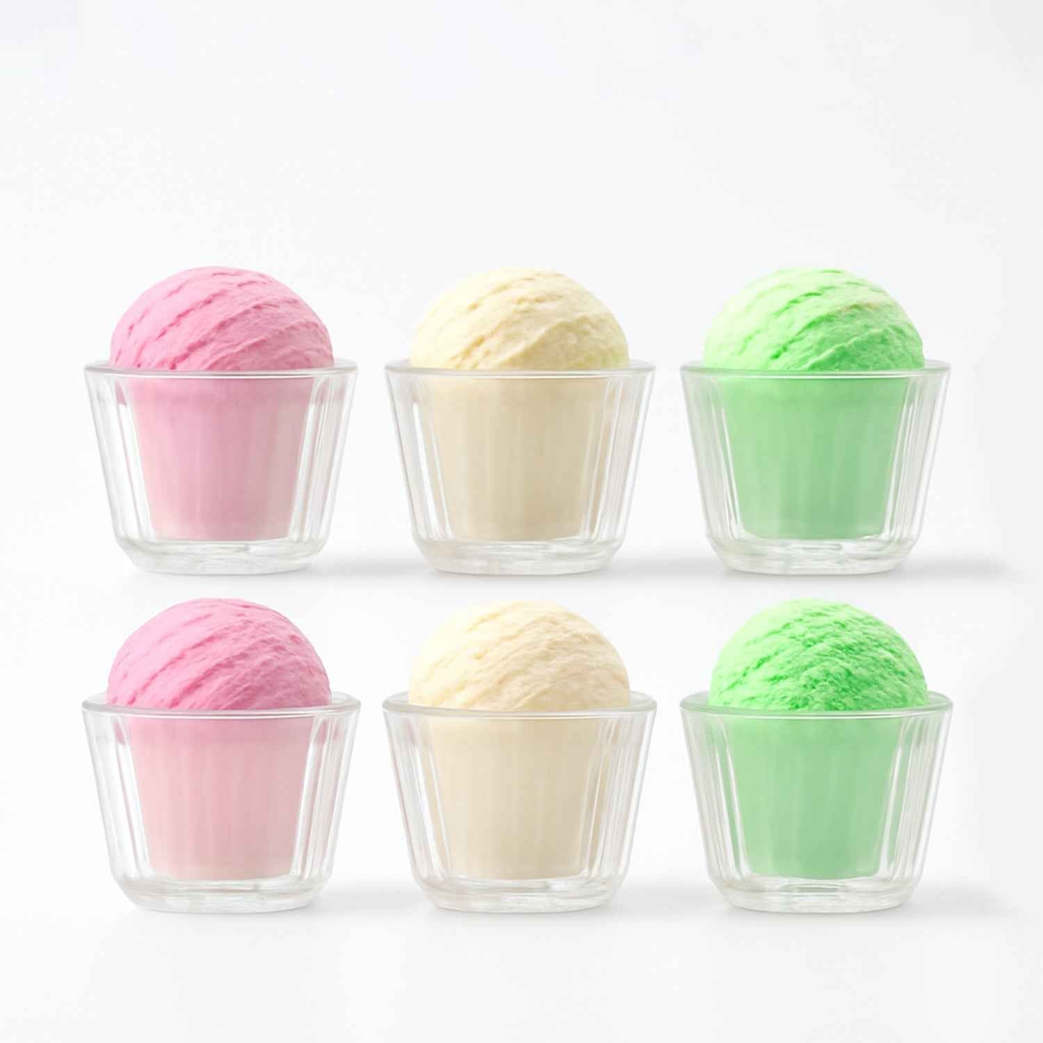 Transparent plastic bowls used as snack nests and dessert cups