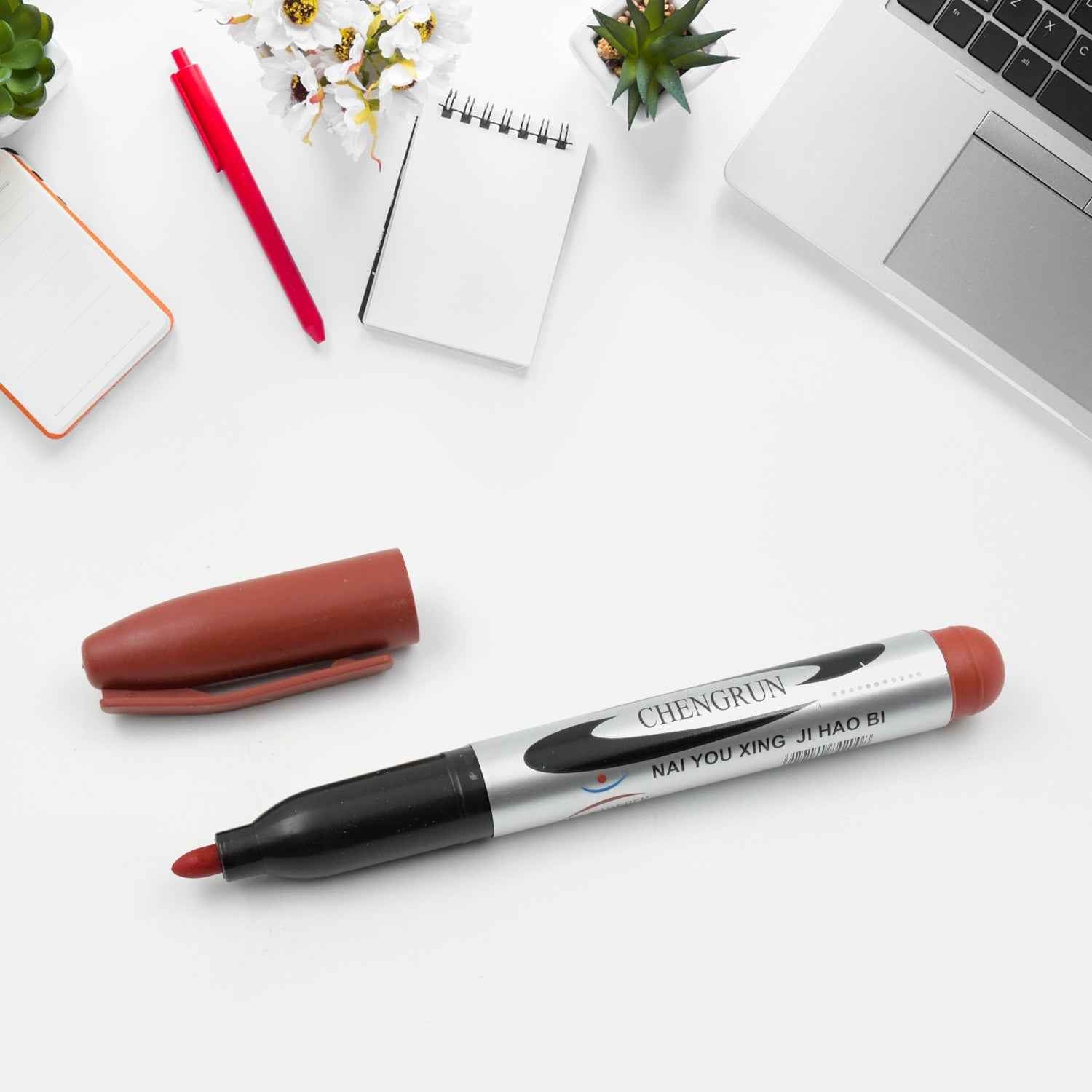 Maroon Permanent Marker – 10 Pc Set | Indo Glow