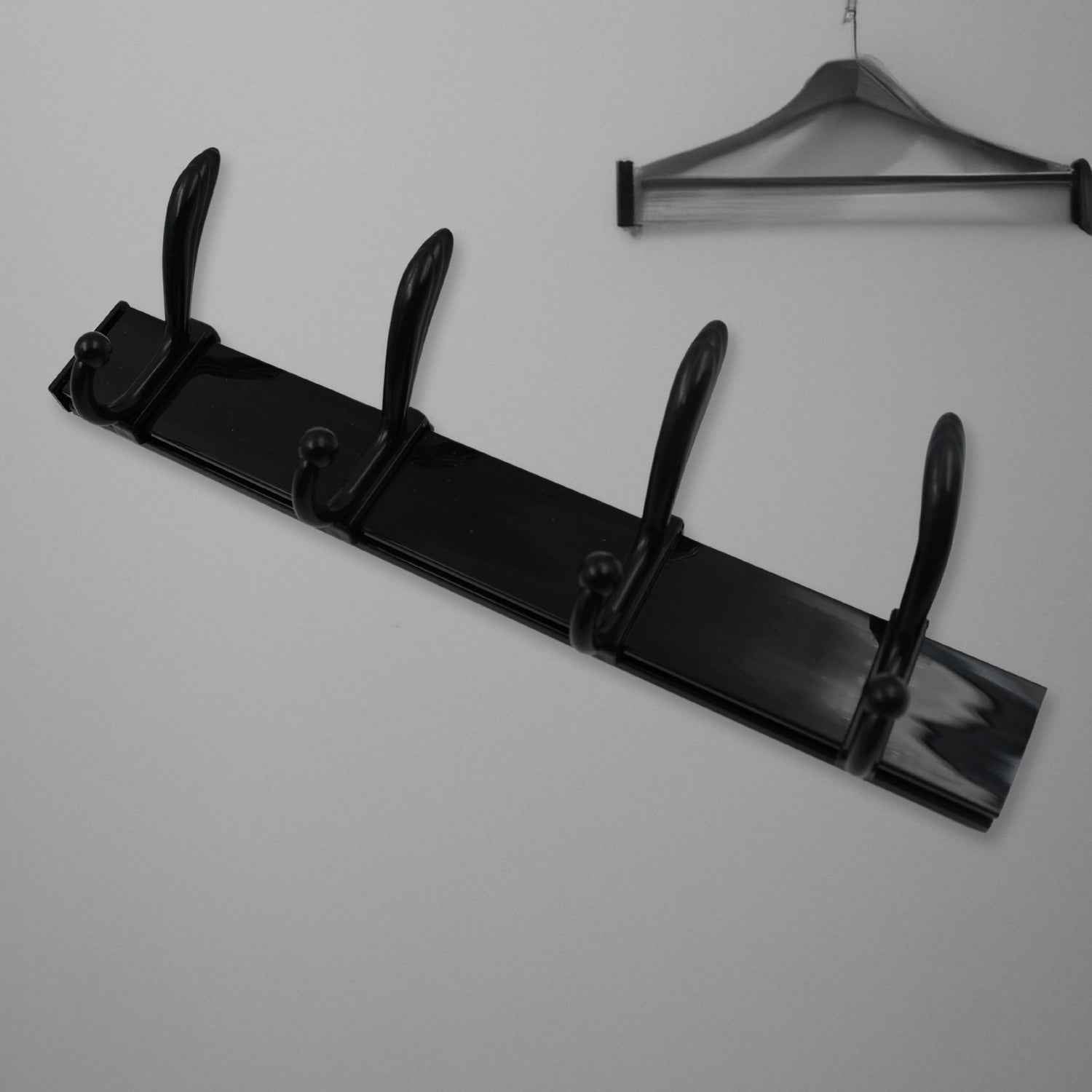 Wall Mount Coat Hanger – 4 Hooks, Damage-Free Eco Adhesive | GlimmerHome