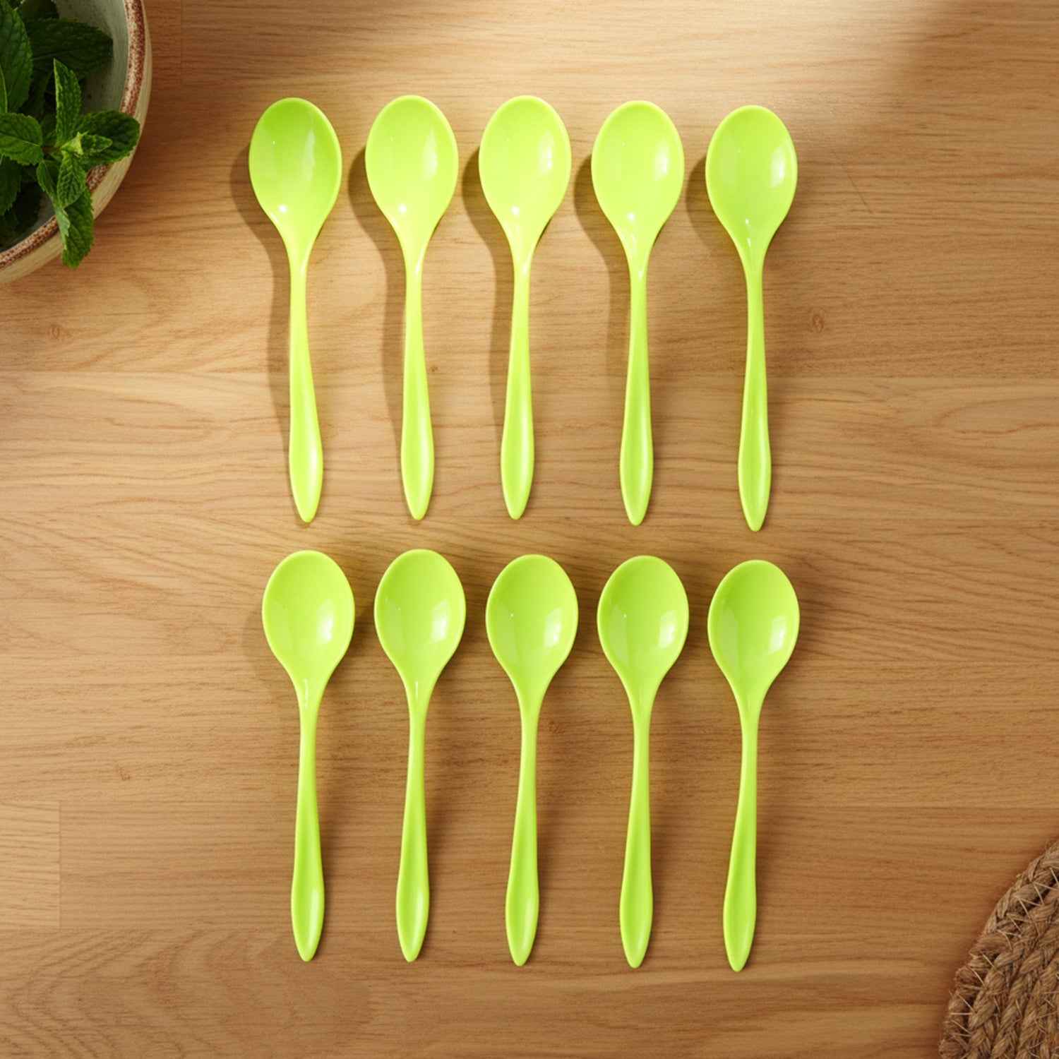 Plastic Spoons Set – Reusable Serving Cutlery | Tummy Tide