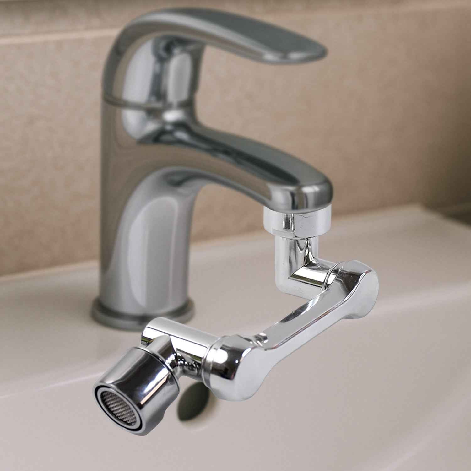 Universal Faucet Extension – Splash-Proof, 360° Rotatable Nozzle
