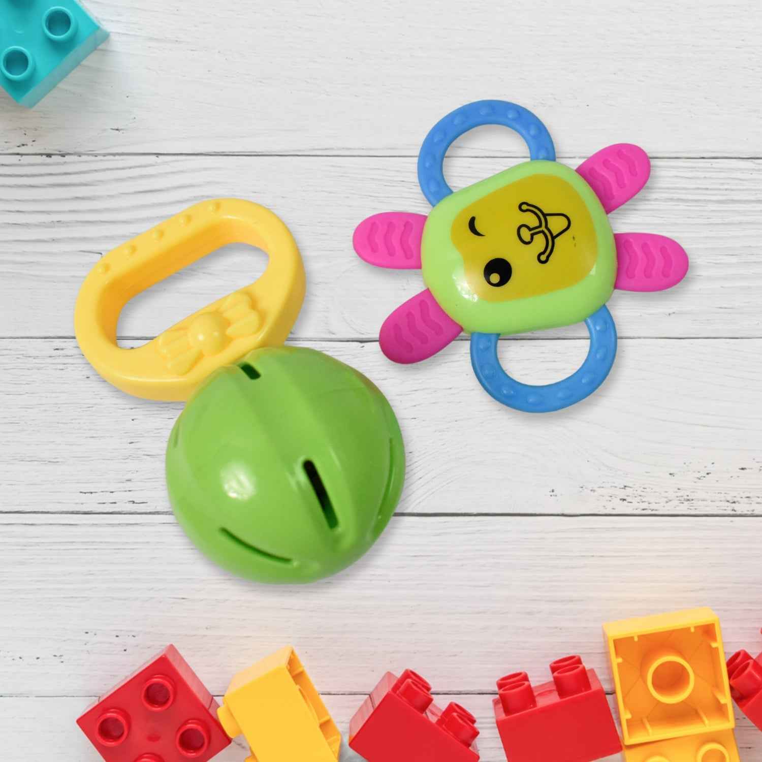 Baby Rattle & Teething Set – 8-Piece Non-Toxic | Aditi
