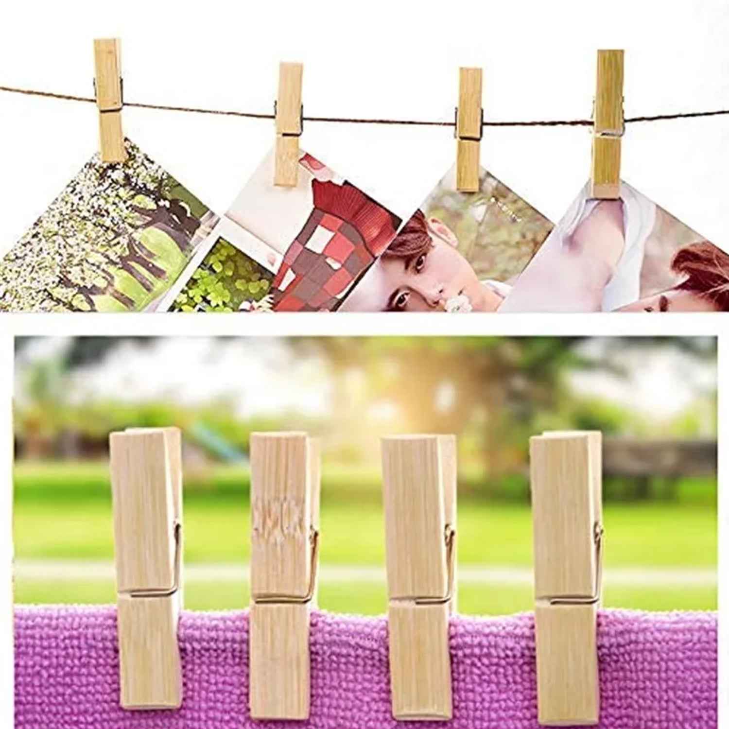 Wooden Clothespins – Heavy-Duty Laundry & Craft Clips | BathNova