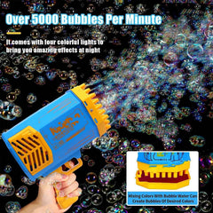 Rechargeable Bubble Gun – 69-Hole Powerful Blower for Kids | Dollverse