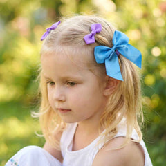 Satin Ribbon Bow Hair Clips – Elegant 3 Pc Girls' Set