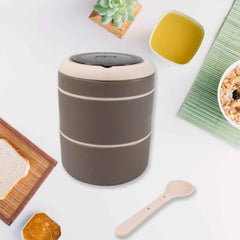 Stainless Steel Lunch Box – 2-Layer Leak-Proof for Office & School | Ganesh