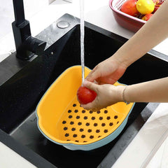 Pepper Shape Washing Bowl – 2-in-1 Draining & Serving Set