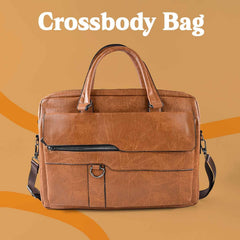 Faux Leather Laptop Messenger Bag – Durable & Stylish Briefcase