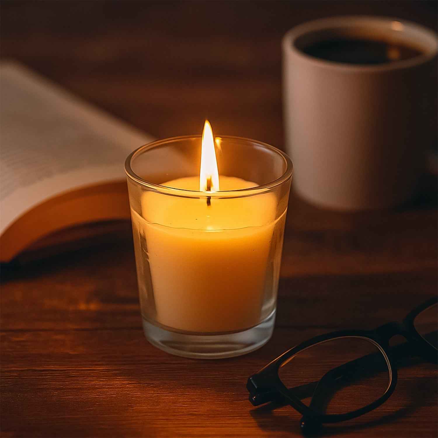 Scented Votive Candle – Sweet Dreams Soy Blend in Glass Jar