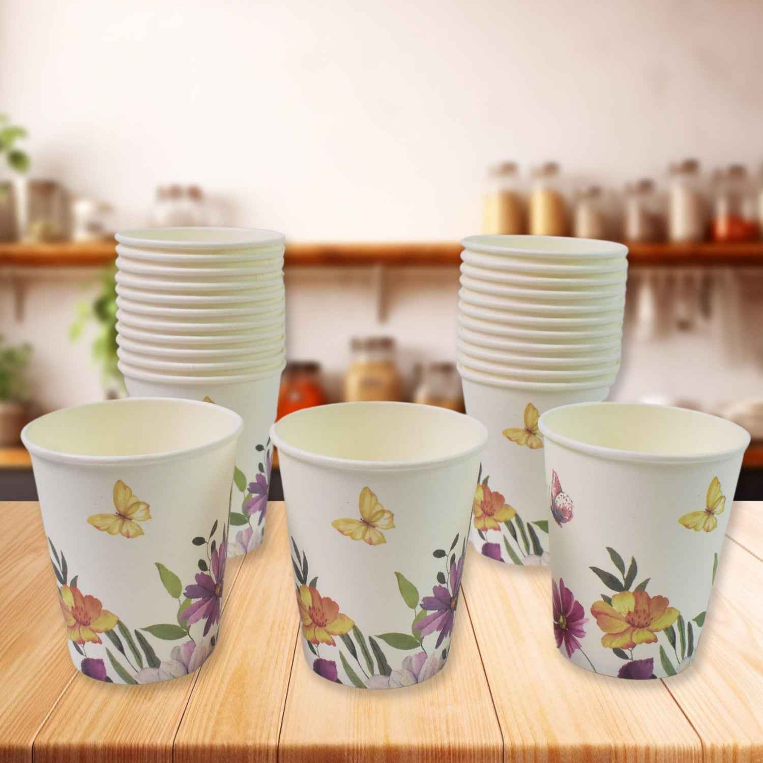 Disposable Paper Cups – Mixed Design 24 Pcs | Papezo