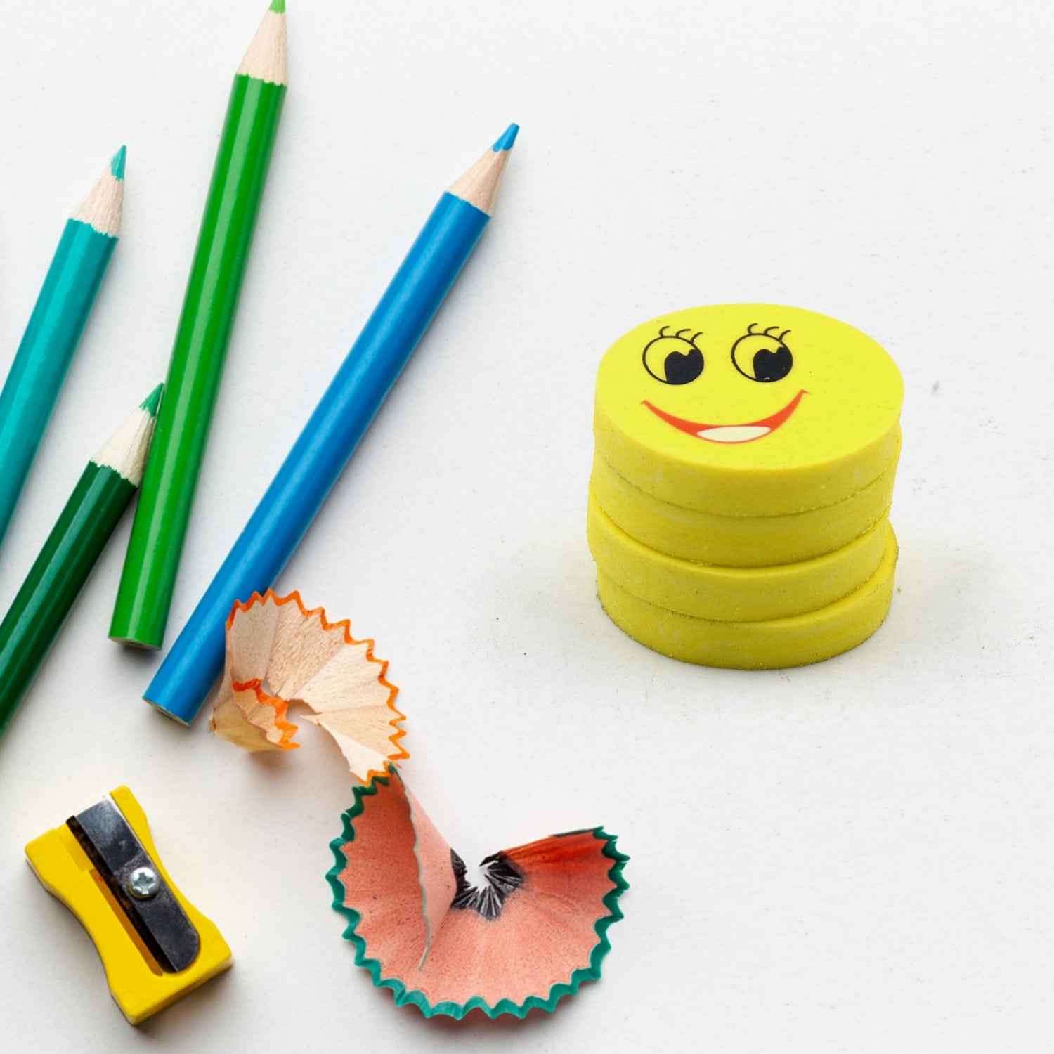 Emoji Eraser Set – Colorful 4pc Fun for Kids' School |