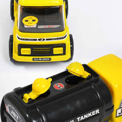 Side profile of the large unbreakable toy truck with sound, showcasing its robust design.
