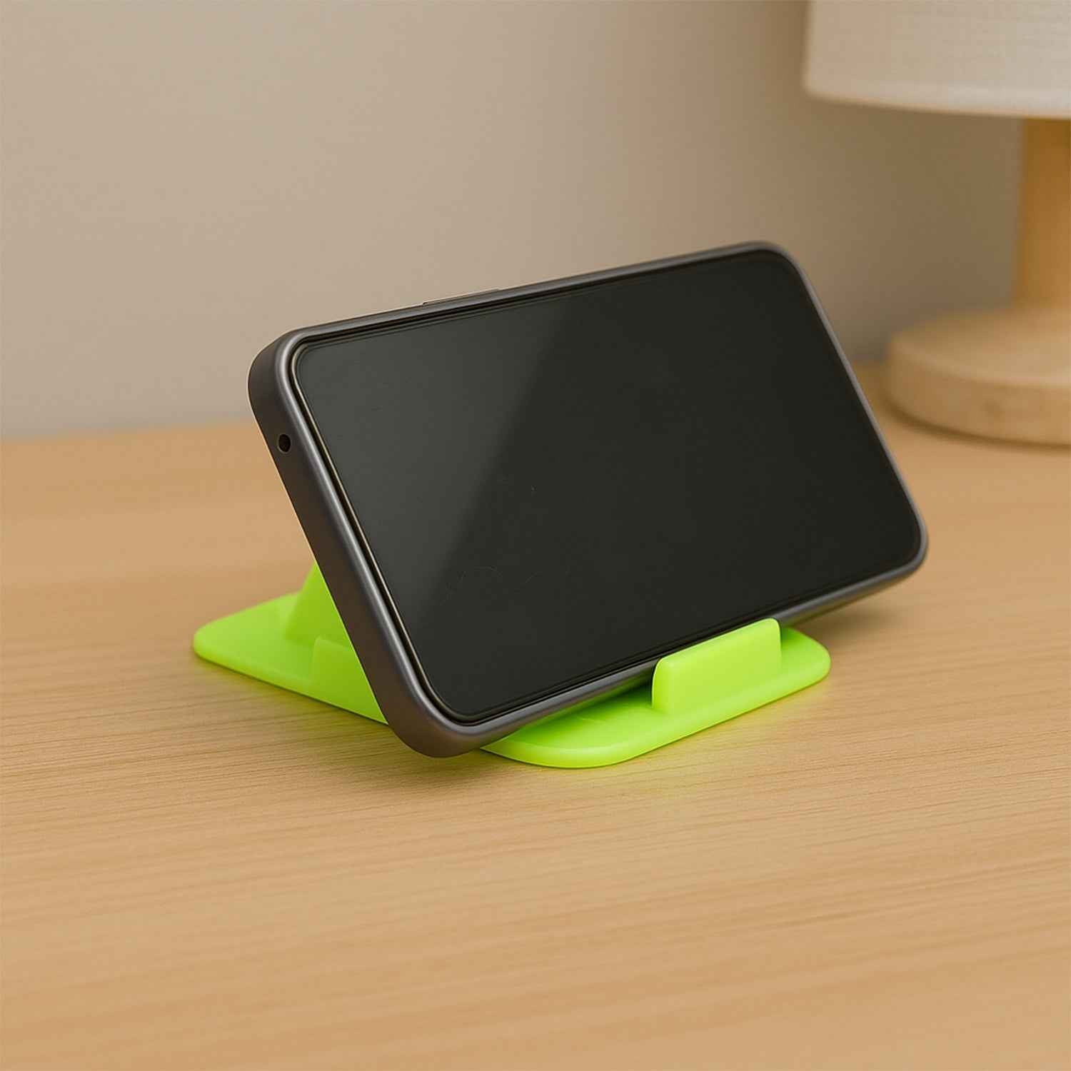 Four-sided pyramid mobile holder showcasing stable phone support