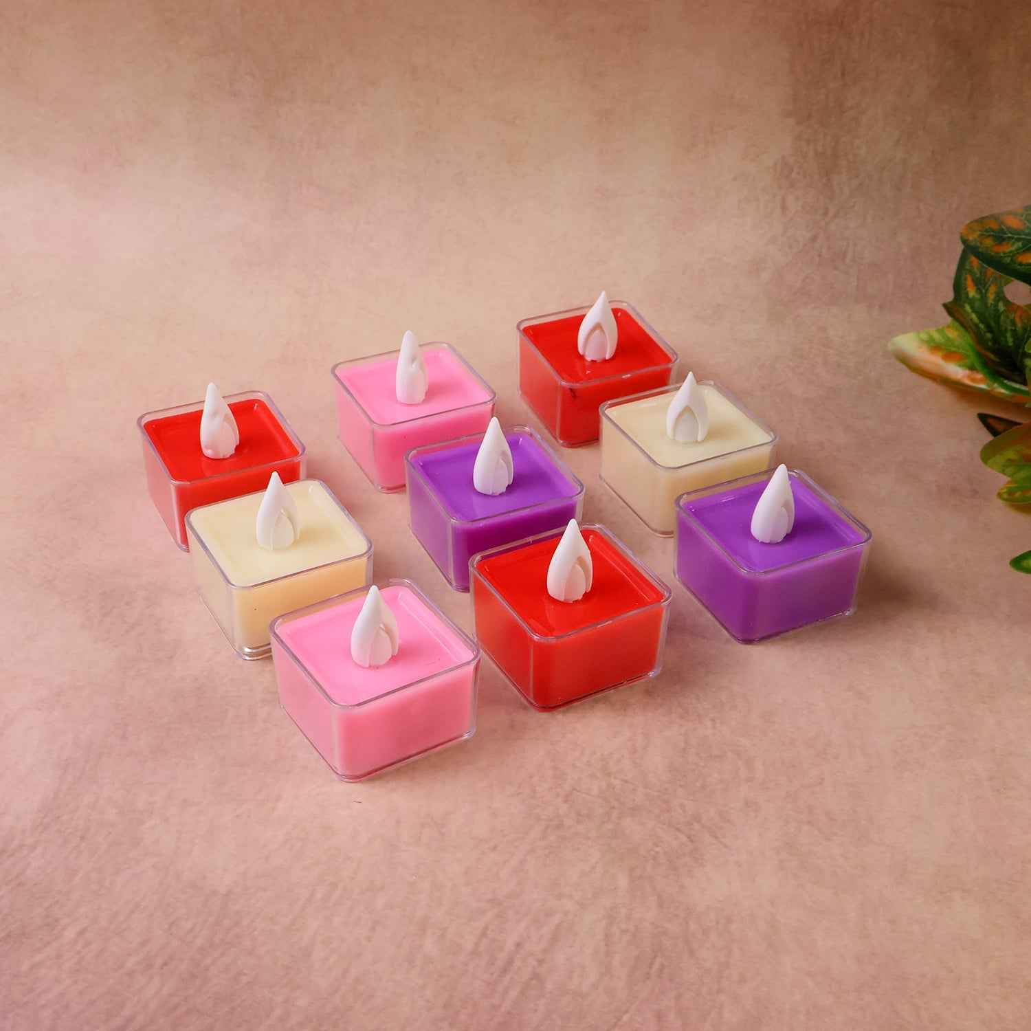 LED Flameless Tealight Candles – Vibrant Multicolor Set (9 Pc)