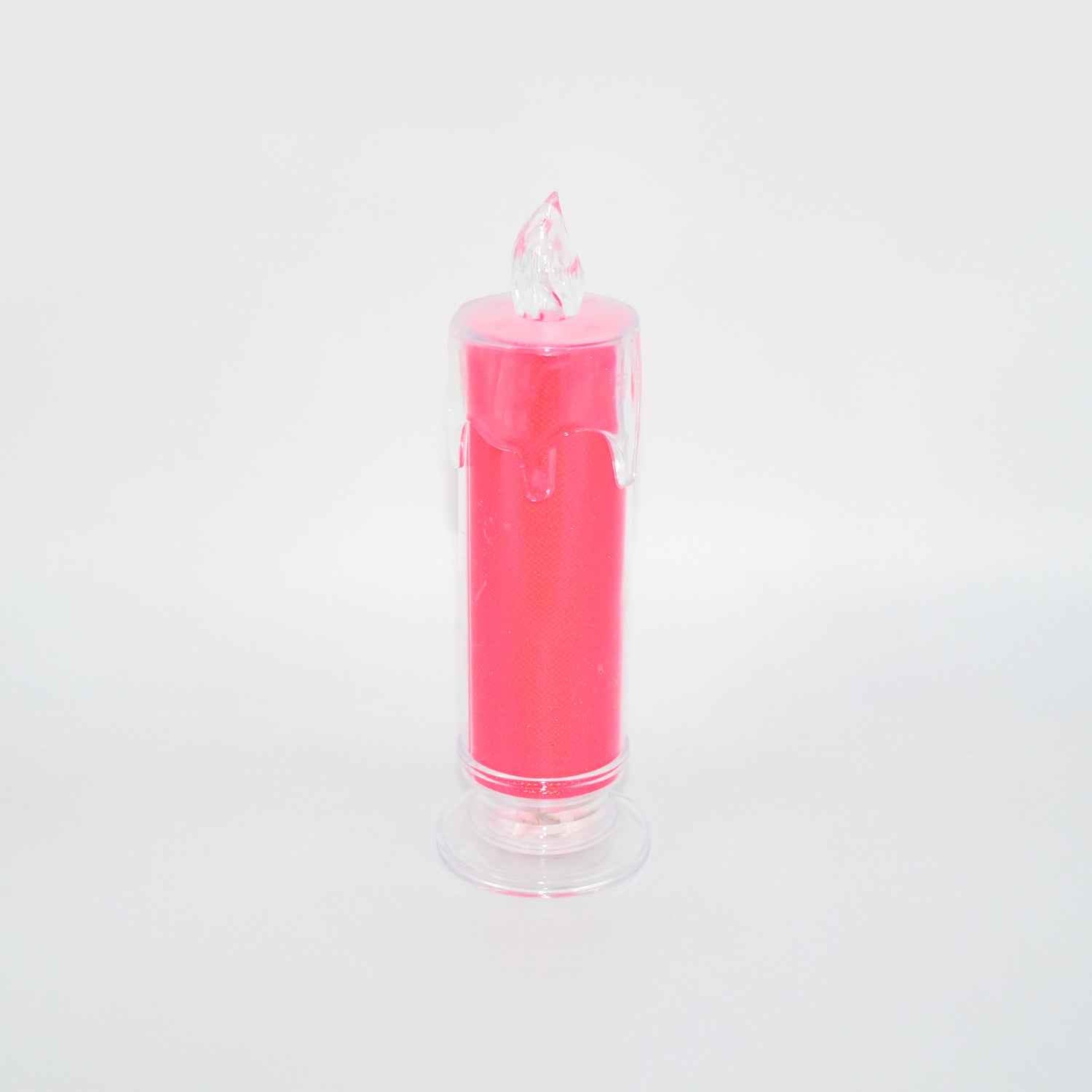 Red LED Flameless Candle – Realistic Flickering Pillar | Styleva