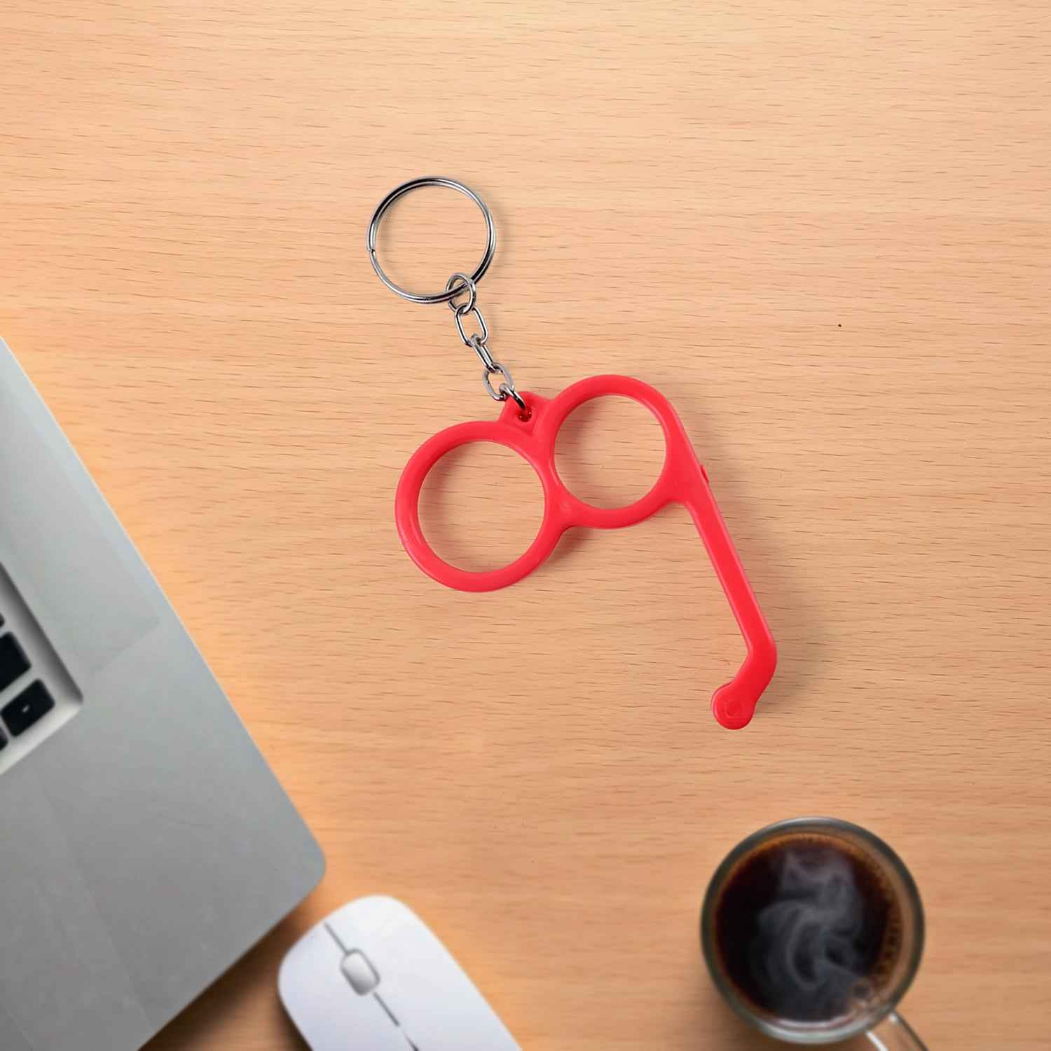 Dual-Finger Mobile Stand Keyring – Lightweight 2-in-1 Phone Holder