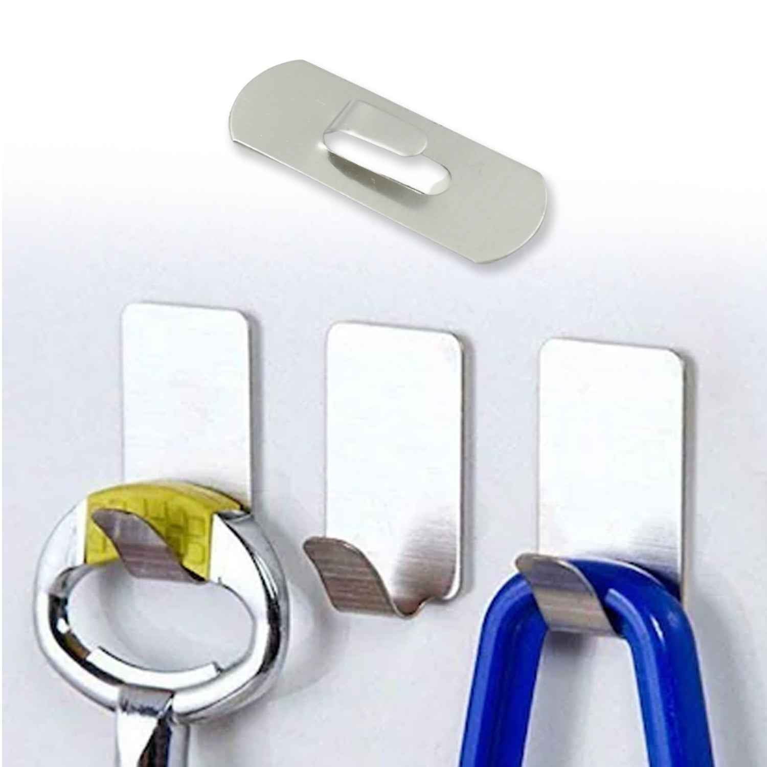 Stainless Steel Wall Hooks – 18 Pc Self-Adhesive Set | GlimmerHome
