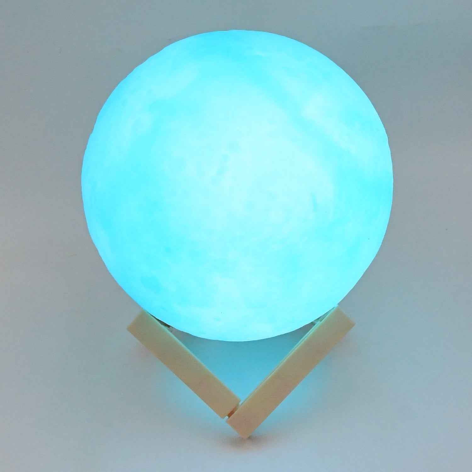 Moon Night Lamp – Blue 3D LED with Plastic Stand | Indo Glow