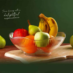 Plastic Fruit Storage Basket – Durable & Elegant Ripple Design