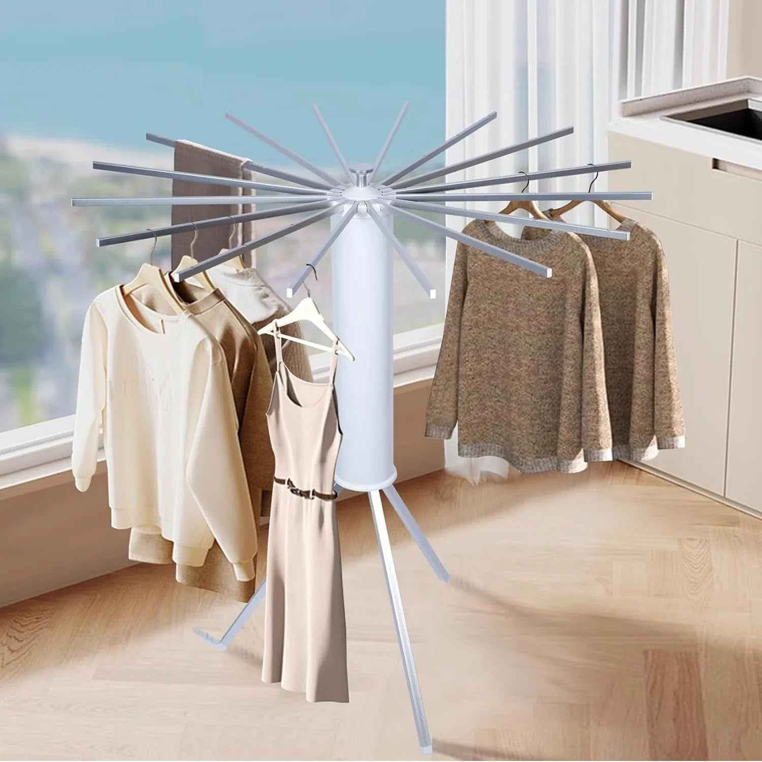 Octopus Rotating Clothes Drying Rack – Foldable & Space Saving