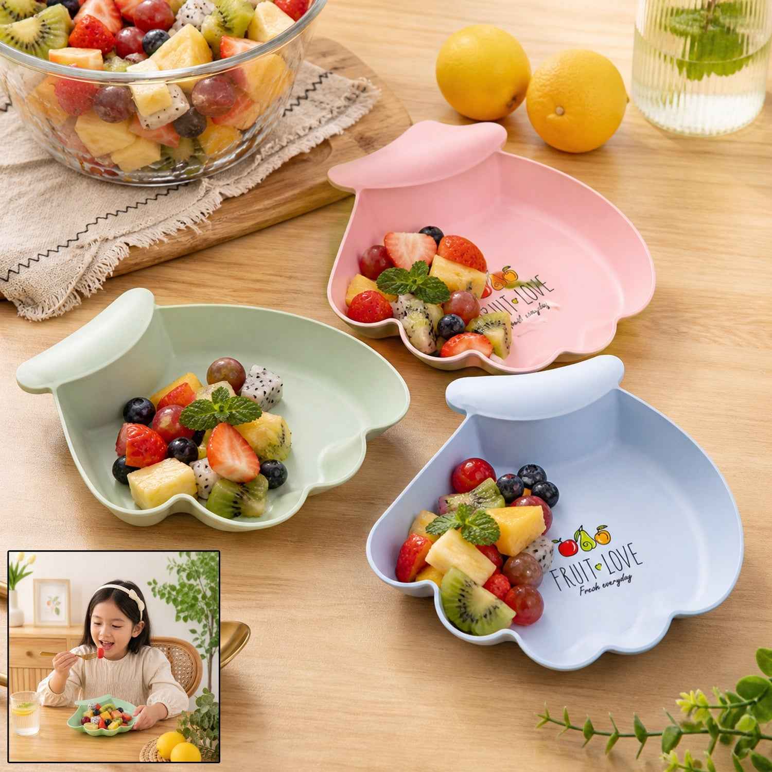 Kids Serving Tray Ð Fun Cartoon Design with Handle for Easy Use