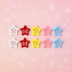 Metal Star Hair Clips – Set of 10 Colorful Barrettes for All Ages