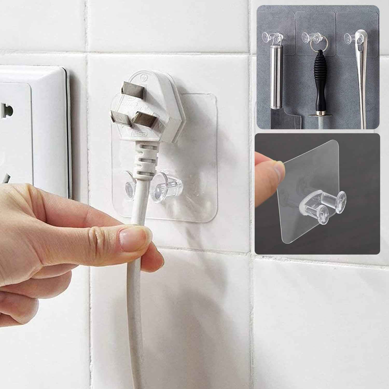 Adhesive Wall Hooks Ð Strong Hold & No Damage Walls