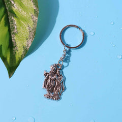 Radha Krishna Metal Keychain – Durable Spiritual Gift