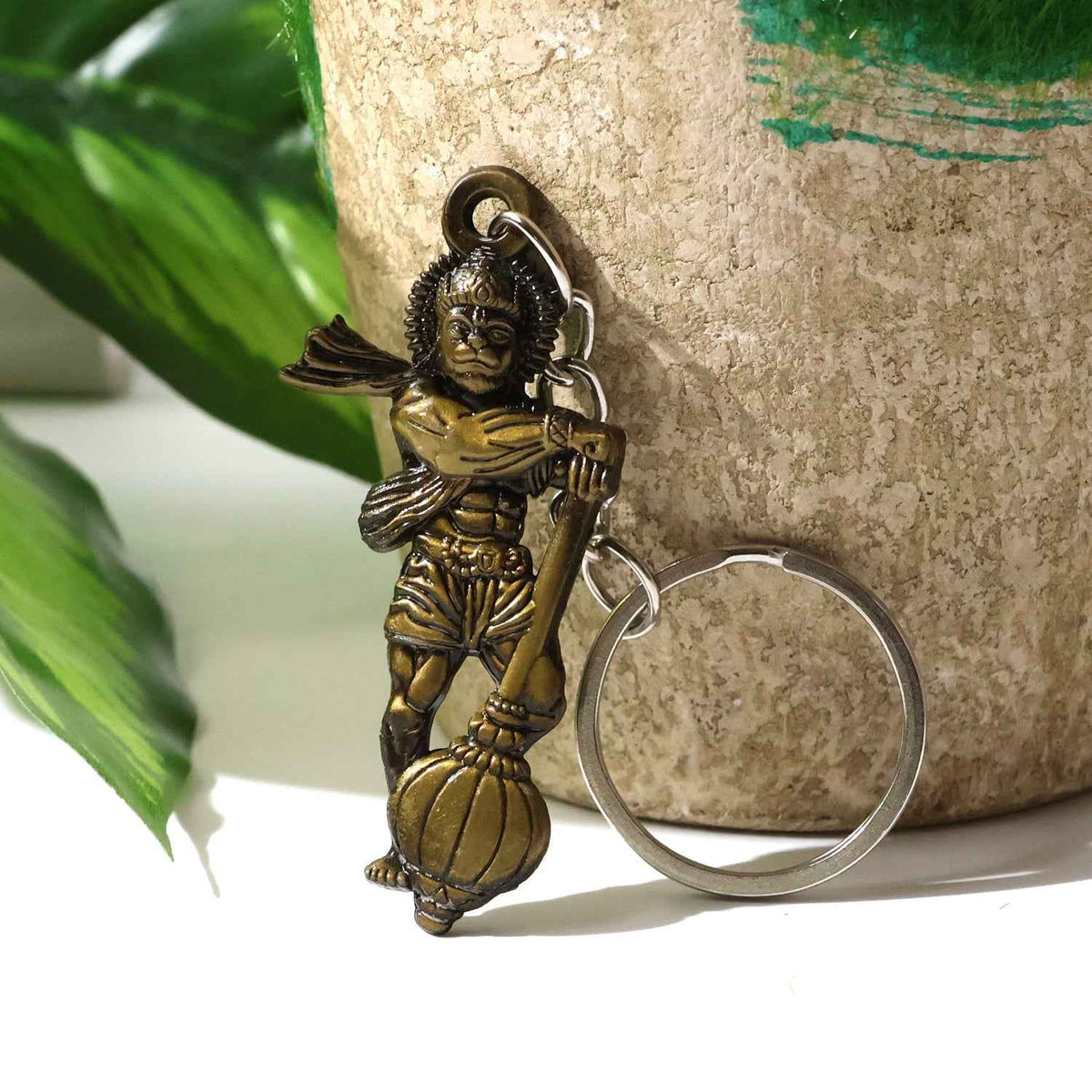 Lord Hanuman Metal Keychain – Durable Spiritual Devotional Accessory