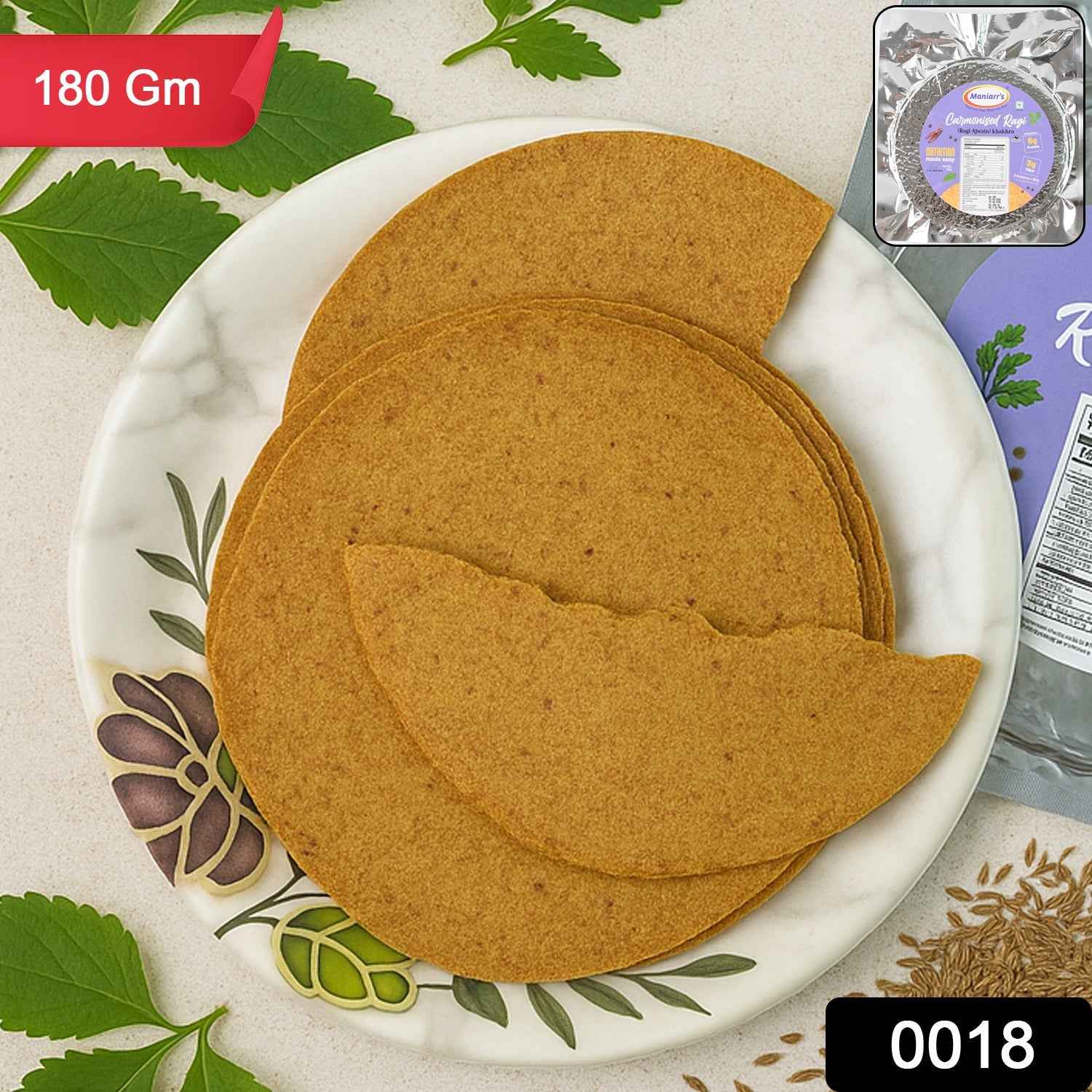 Ragi Khakhra – Carmonised Wheat Chips (180g) | Maniarr's