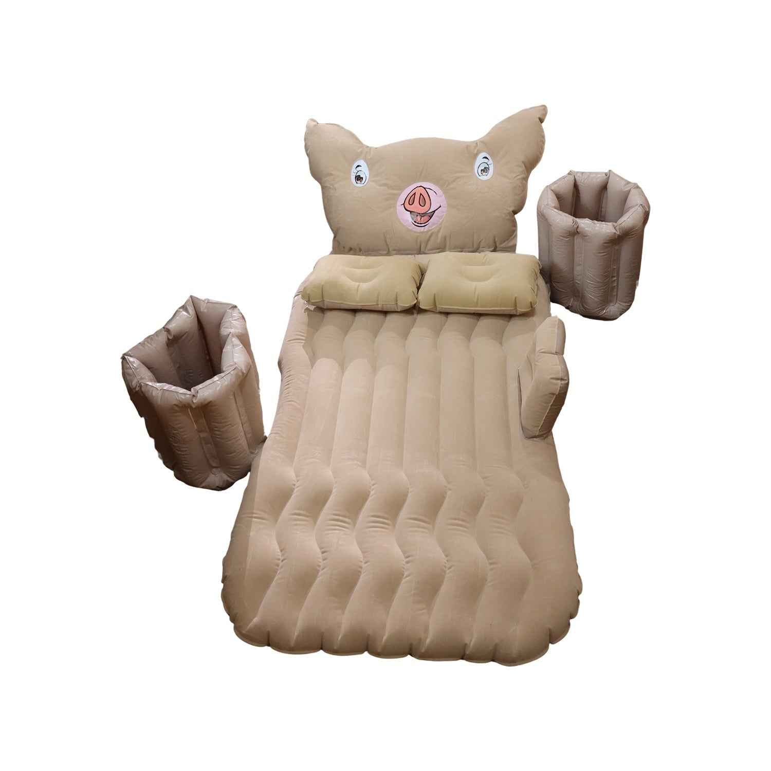 Car Air Mattress Bed Set Ð Cute Pig Design & Portable Comfort