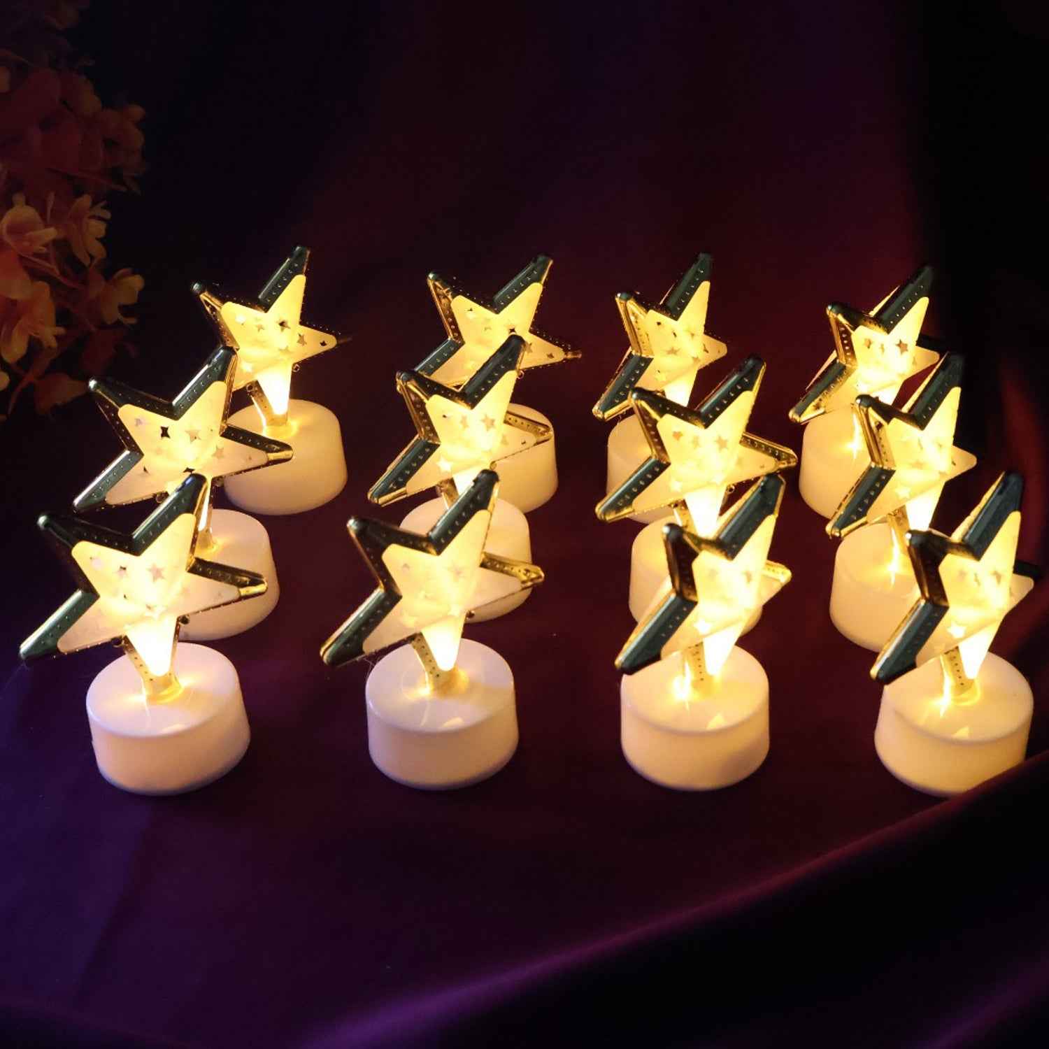 Star Shaped Flameless LED Candles – Safe & Elegant Décor Set