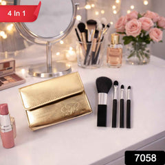 Makeup Brush Set – 4 in 1 Professional Brushes with Pouch