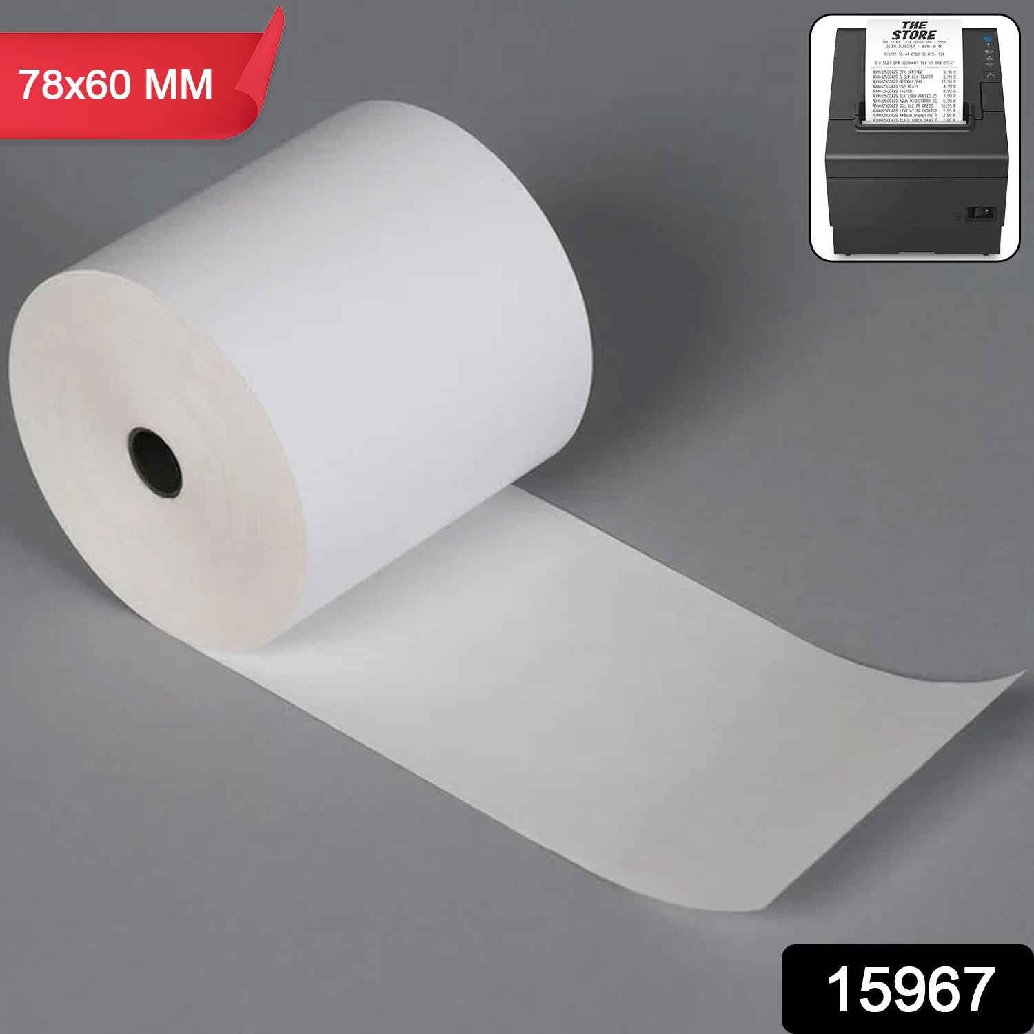 Thermal Label Roll for Barcode Printing – Sharp, Self-Adhesive 78×60 mm