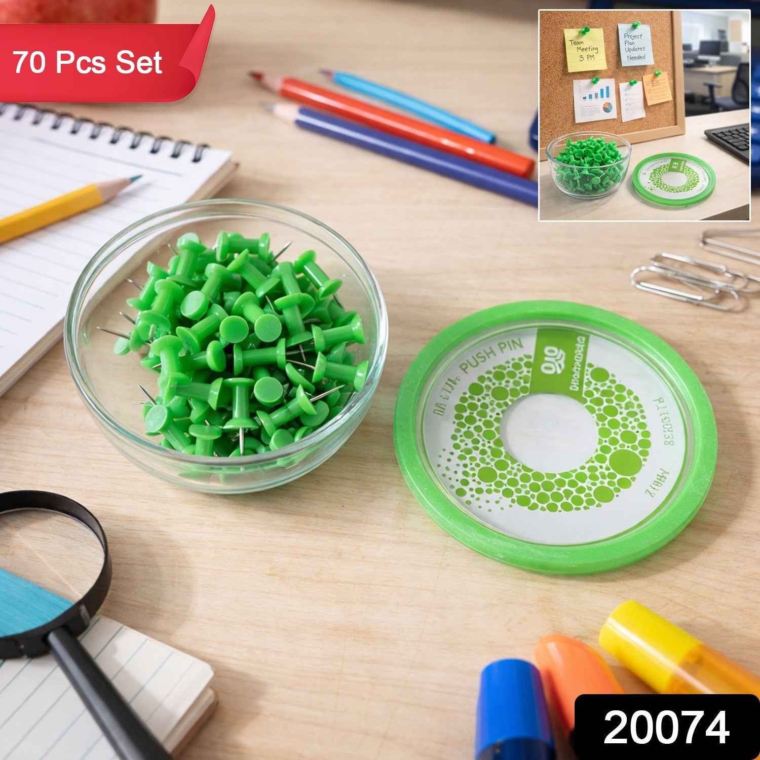 Heavy-Duty Plastic Push Pins Ð Reliable for Office & Home Use