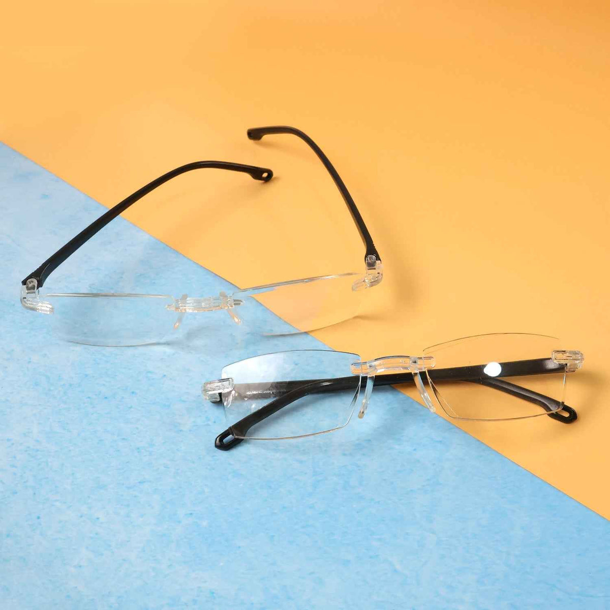 Rimless Reading Glasses – Lightweight Pack of 2 Comfort Readers