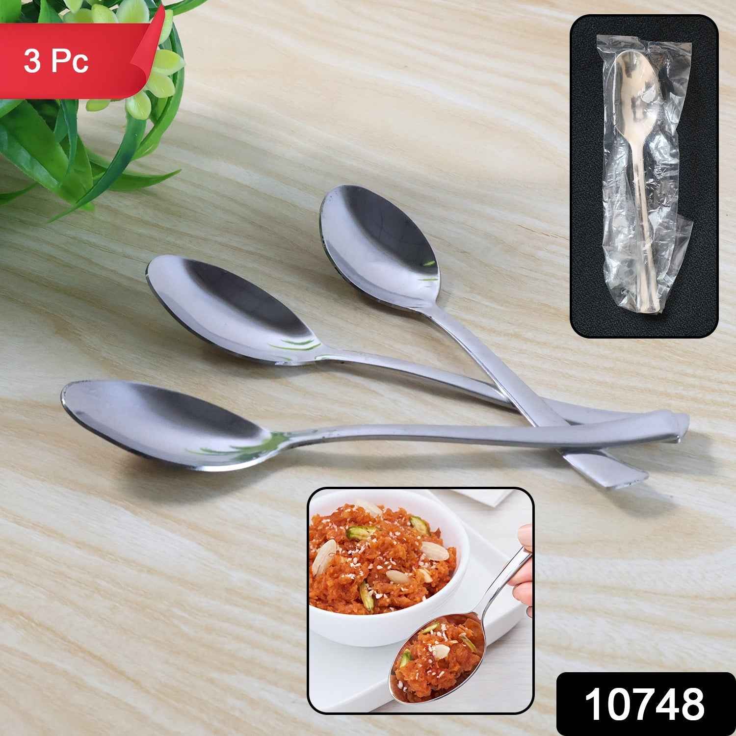 Dining Spoons 3 Pc Set – Rust-Resistant & Comfortable Grip