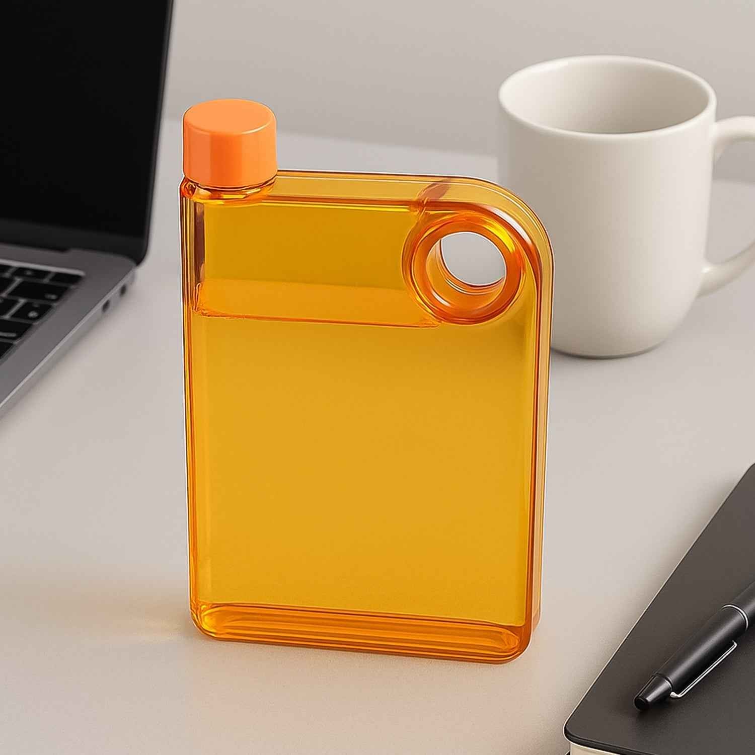 Slim Water Bottle – Notebook Design, 380ml | Own Hydrate